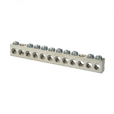Nsi 2-14-12311 #2-#14 Al Neutral Bar Aluminum Multiple Connector, 2-14 AWG,12 Holes 10 Circuits - Non UL Price For 25