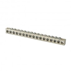 Nsi 4-14-17117 17 Hole AL Neutral Bar Aluminum Multiple Connector, 4-14 AWG, 17 Holes 15 Circuits Price For 50