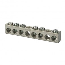 Nsi 4-14-847 8 Hole AL Neutral Bar  Aluminum Multiple Connector, 4-14 AWG, 8 Holes 6 Circuits Price For 100