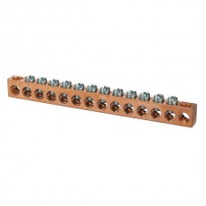 Nsi 4C-14-14114 14 Hole Cu Neutral Bar Copper Multiple Connector, 4-14 AWG, 14 Holes 12 Circuits Price For 50