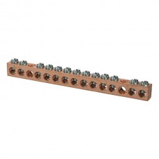 Nsi 4C-14-15313 15 Hole Cu Neutral Bar Copper Multiple Connector, 4-14 AWG, 15 Holes 13 Circuits Price For 50
