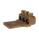 Nsi TL500-3L2 Terminal Lug 500-4/0 Bronze 500 - 300 MCM, 3 Wire Cast Bronze Terminal Lug W/ (4) 1/2" Mtg Holes Price For 3