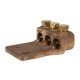 Nsi TL500-3L4 Terminal Lug 500-4/0 Bronze 500 - 300 MCM, 3 Wire Cast  Bronze Terminal Lug W/ (2) 1/2" Mtg Holes Price For 3
