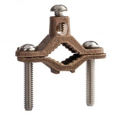 Nsi G-1-SDB-SB Ground Clamp 1/2-1 inch DB Rated Direct Burial Bronze Ground Clamp 1/2" - 1" Conduit, 2 STR Ground Wire Max, Silicon Bronze Hardware Price For 100