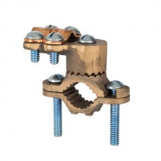 Nsi G-3 Ground Clamp 1/2-1 inch w/Armored Heavy Duty Bronze Ground Clamp 1/2" - 1" Water Pipr Size, 4/0 STR Ground Wire Max,  UL Price For 20
