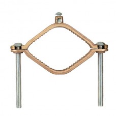 Nsi G-4-S Ground Clamp HD 2 1/2-4 inch Bronze Ground Clamp, 2 1/2" - 4" Water Pipe Size, 2 STR Ground Wire Max  cULus Price For 6