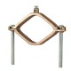 Nsi G-4 Ground Clamp 1 1/4-2 inch w/Armored Heavy Duty Bronze Ground Clamp 1 1/4" - 2" Water Pipe Size, 4/0 STR Ground Wire Max,  UL Price For 10