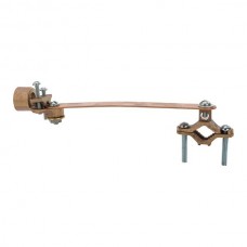 Nsi G-90 Ground Clamp 1/2-1 inch w/ 1/2 inch Hub Bronze Ground Clamp For Rigid Conduit W/ Flexible Copper STRap, 1/2" Conduit Hub, 1/2" - 1" Water Pipe Size, 4 STR Ground Wire Max,  cULus CSA Price For 15