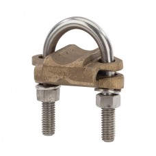 Nsi UC-114 Heavy Duty U Bolt Ground Clamp 1 Cond. Heavy Duty Ground Conn. 1" Pipe, Cable Range 2/0-4,  UL Price For 12