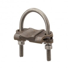 Nsi UC-132 Heavy Duty U Bolt Ground Clamp 1 Cond. Heavy Duty Ground Conn. 2" Pipe, Cable Range 2/0-4,  UL Price For 12