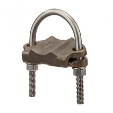Nsi UC-133 Heavy Duty U Bolt Ground Clamp 1 Cond. Heavy Duty Ground Conn. 2" Pipe, Cable Range 250-2/0,  UL Price For 6