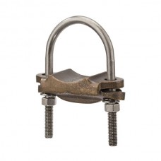 Nsi UC-137 Heavy Duty U Bolt Ground Clamp 1 Cond. Heavy Duty Ground Conn. 2.5" Pipe, Cable Range 2/0-4,  UL Price For 6