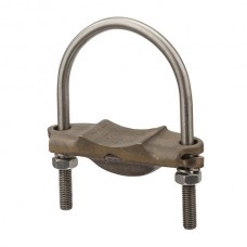 Nsi UC-143 Heavy Duty U Bolt Ground Clamp 1 Cond. Heavy Duty Ground Conn. 3" Pipe, Cable Range 250-2/0,  UL Price For 6