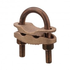 Nsi UC-214 Heavy Duty U Bolt Ground Clamp 2 Cond. Heavy Duty Ground Conn. 1" Pipe, Cable Range 2/0-4, 2 Cable,  UL Price For 6