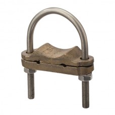 Nsi UC-238 Heavy Duty U Bolt Ground Clamp 2 Cond. Heavy Duty Ground Conn. 2.5" Pipe, Cable Range 250-2/0, 2 Cable,  UL Price For 3