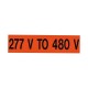 Nsi VM-A-37 Voltage Markers 277V To 480V Voltage Markers 277 V to 480V, 1ea. 9x2.25" Price For 1