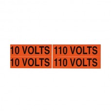 Nsi VM-B-1 Voltage Markers 110 Volts Voltage Markers 110 Volts, 4ea. 4.5x1.125" Price For 1