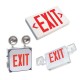 Nsi EXLRW LED Exit LGT 120/277V Red Let LED Exit Light, 120/277V, 2 Faces, RED Lettering, White Housing Price For 1
