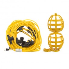 Nsi SLUL100 ShortTermLgt&#39;s 120V 100&#39; (10)10&#39; Sockets Short Term Lighting System, 100Ft with Molded Sockets in 10Ft. Intervals, 150W, Osha & NEC Complicant, Yellow Price For 1