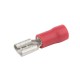 Nsi F22-187-2V 22-18 Female Disconnect, 100 Per Pack 22-18 AWG Vinyl Insulated Female Disconnect .187X.020 Tab, 100 Per Pack Price For 100
