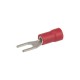 Nsi S22-6V 22-18 Vinyl Spade #6 Stud, 100 Per Pack 22-18 AWG Vinyl Insulated Spade #6 Stud, 100 Per Pack Price For 100