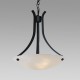 Amlite - CP327WB - Beckham Collections - 3-Light Medium Pendant with Alabaster Glass - Weathered Bronze Finish  - A19 - E26 Base - 120V