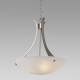 Amlite - CP328SN - Beckham Collections - 3-Light Large Pendant with Alabaster Glass - Satin Nickel  - A19 - E26 Base - 120V