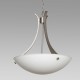 Amlite - CP4045SN - Beckham Collections - 3-Light Large Pendant with White Glass - Satin Nickel  - A19 - E26 Base - 120V