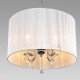 Amlite - CP4195CH -Balmoral Collections - 4-Light Pendant with a White String Pleated Shade and Crystal Drops - Chrome - B10 - E12 -120V