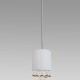 Amlite - CP4231CH - Manhattan Collection - 2-Light Mini-Pendant Pleated White Shade with Clear Crystal Water Drops - Chrome - GU10 (Included) -120V