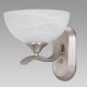 Amlite - WB942/1SN - Contempra Collections - 1-Light Bath Vanity with Alabaster  Glass - Satin Nickel  - A19 - E26 Base - 120V