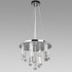 Amlite - CP4198CH -Hampton Collections - 8-Light Pendant with Clear Crystal Drops - Chrome - G4 Bulbs - 12V