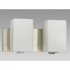 Amlite - WB609/2BN - Hudson Collections - 2-Light Wall Sconce with White Opal Glass - Brushed Nickel  - A19 - E26 Base - 120V