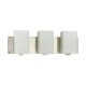 Amlite - WB609/3BN - Hudson Collections - 3-Light Wall Sconce with White Opal Glass - Brushed Nickel  - A19 - E26 Base - 120V