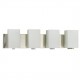 Amlite - WB609/4BN - Hudson Collections - 4-Light Wall Sconce with White Opal Glass - Brushed Nickel  - A19 - E26 Base - 120V