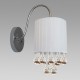 Amlite - WB615/1CH - Manhattan Collection - 2-Light Wall Sconce Pleated White Shade with Clear Crystal Water Drops - Chrome - GU10 (Included) -120V