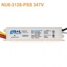 B+L NU6-3128-PSS -1 (2)-Lamp - 28W - Instant Start - Electronic Fluorescent Ballast 347V -  Multiple Linear and CFL Lamps