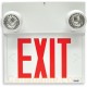 Beghelli Emergency Light - SLE636LU/2SR9W - LED Exit Sign - Stella Combo  - Adjustable lamp heads - White Thermoplastic - Red Letters - Battery Backup