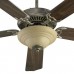 Quorum Lighting 77525-9422 - Capri - 52" Antique Flemish Ceilling Fan with 2-Light - Candelabra Bulbs