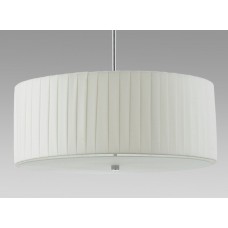 Amlite - CP4207CH -Balmoral Collection - 3-Light Pendant with a White String Pleated Shade - Chrome - A19 - E26 -120V