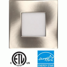 EEL UltraThin LED Recessed Luminaire (SQUARE) 6-inch Brushed Nickel 15W 3000K 120V - UTLED-6-S15W-3KBN-SQ