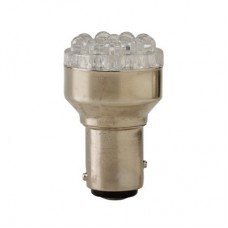LED-12-DCBAY-W Mini Indicator Lamp - S8 Bulb - 12 Volt - 	125/25mA - BAY15d - White