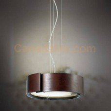 Eurofase 12530-021 - Dervish Collections - 3-Light Mini Pendant  - Mahogany with Frosted Glass