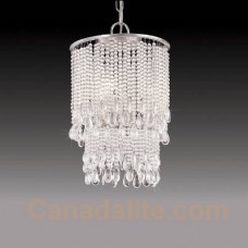 Eurofase 16546-011 - Charteux Collections - 3-Light Convertible Pendant  - Chrome with Crystal (2 In 1 Convertible Pendant to Flushmount)