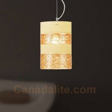 Eurofase 17423-014 - Saadia Collections - 1-Light Large Pendant  - Gold Finish with Metallic Appliqué glass