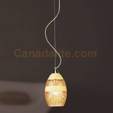 Eurofase 17427-012 - Shayna Collections - 1-Light Large Pendant  - Gold Finish with Metallic Appliqué glass