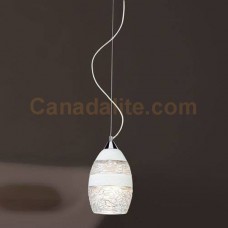 Eurofase 17427-029 - Shayna Collections - 1-Light Large Pendant  - Silver - Chrome with Metallic Appliqué glass
