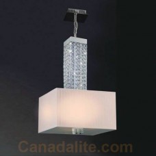 Eurofase 19488-011 - Tobias Collections - 4-Light Pendant w/RGB LED - Chrome with Crystal Pleated Shade