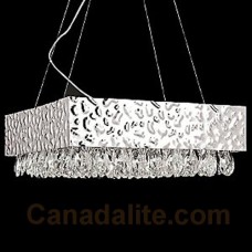 Eurofase 19512-013 - MartellatoCollections - 12-Light Large Pendant  - Chrome metal w/ Clear Crystal Drops