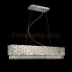 Eurofase 19515-014 - MartellatoCollections - 6-Light Rectangle Pendant  - Chrome metal w/ Clear Crystal Drops